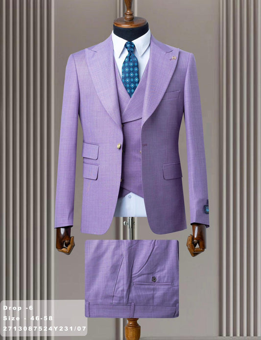 Slim Fitted Plain Suit