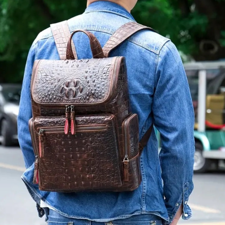 Croc Print Back Pack