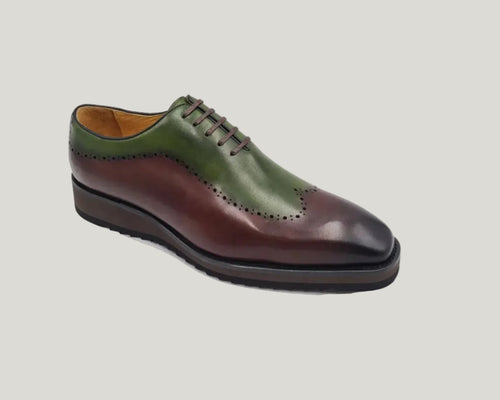 Lace Up Two Tone Oxford Shoes