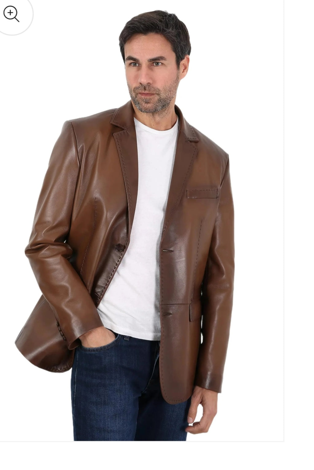 Leather Blazer Jacket