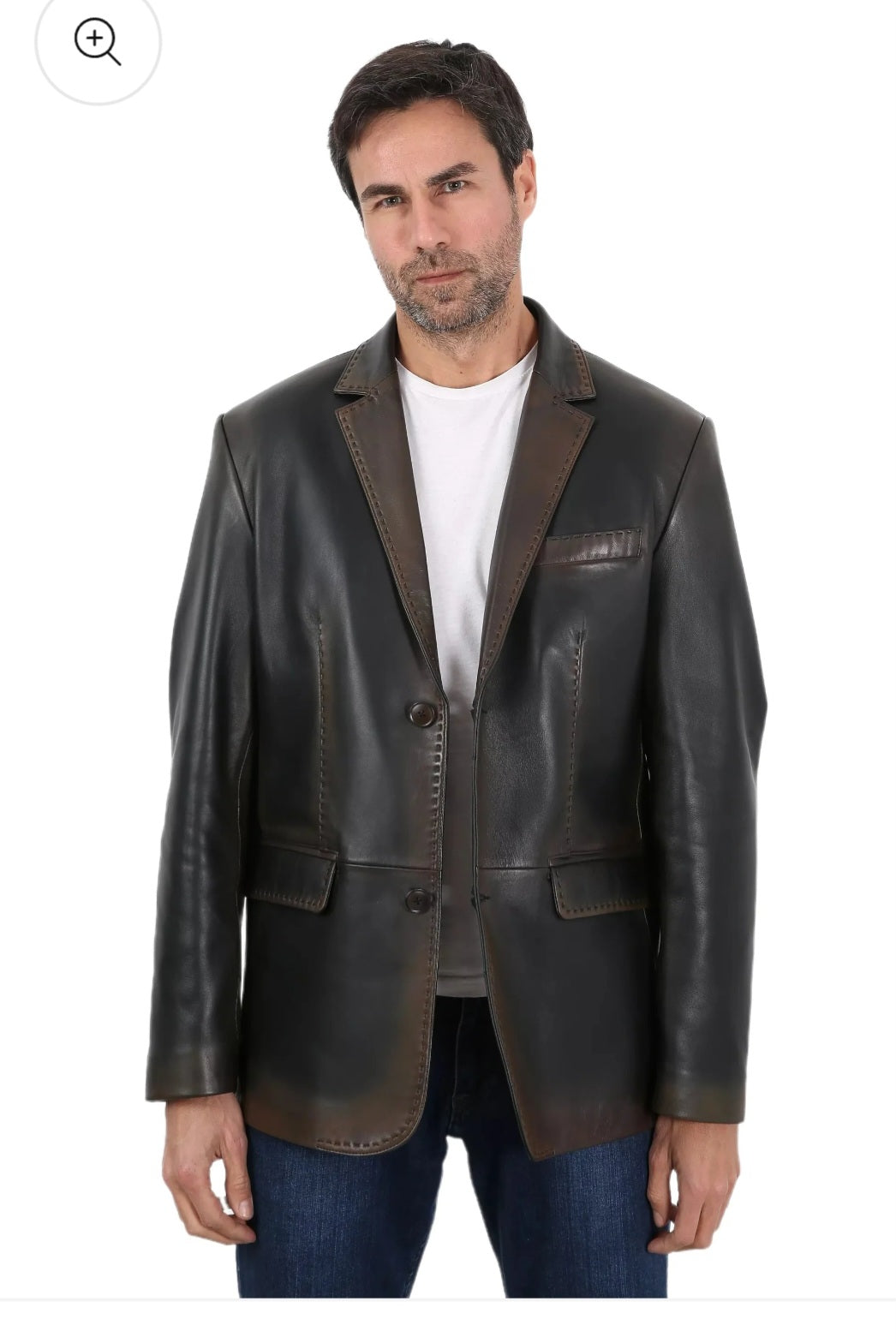 Leather Blazer Jacket