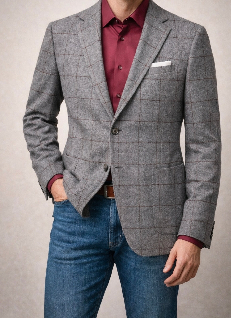 Plaid Sport Jacket Blazer