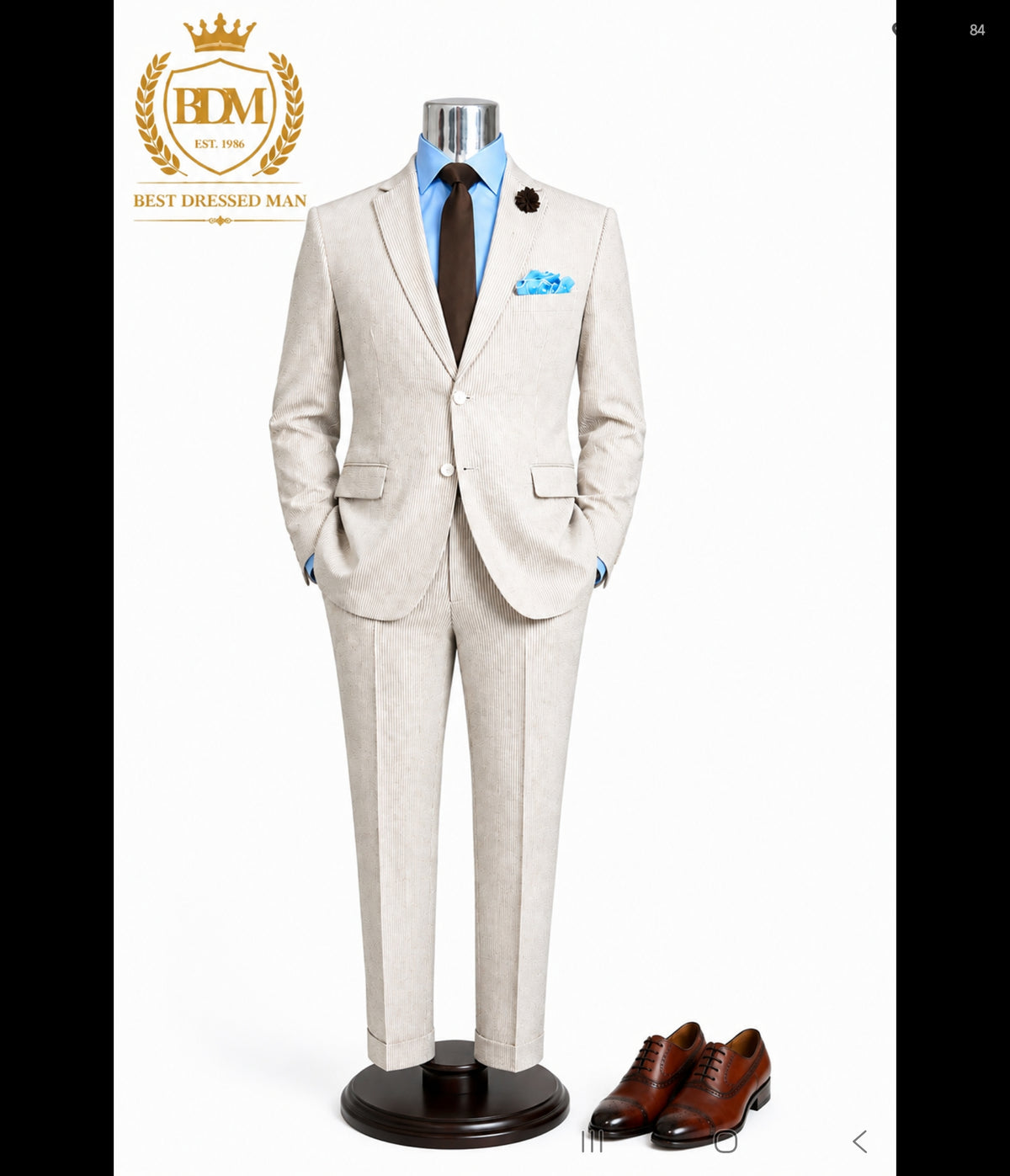 Slim Fit Check Suit