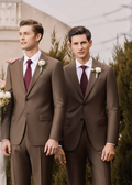 Slim Fit Glen Plaid Check Suit