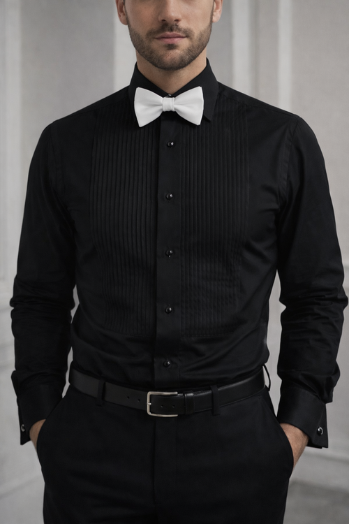 Pleated Tuxedo Formal Shirt