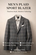 Plaid Sport Jacket Blazer