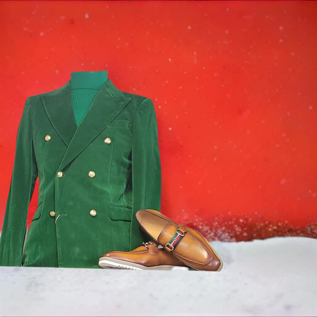 Double Breasted Velvet Jacket