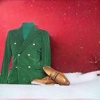 Double Breasted Velvet Jacket