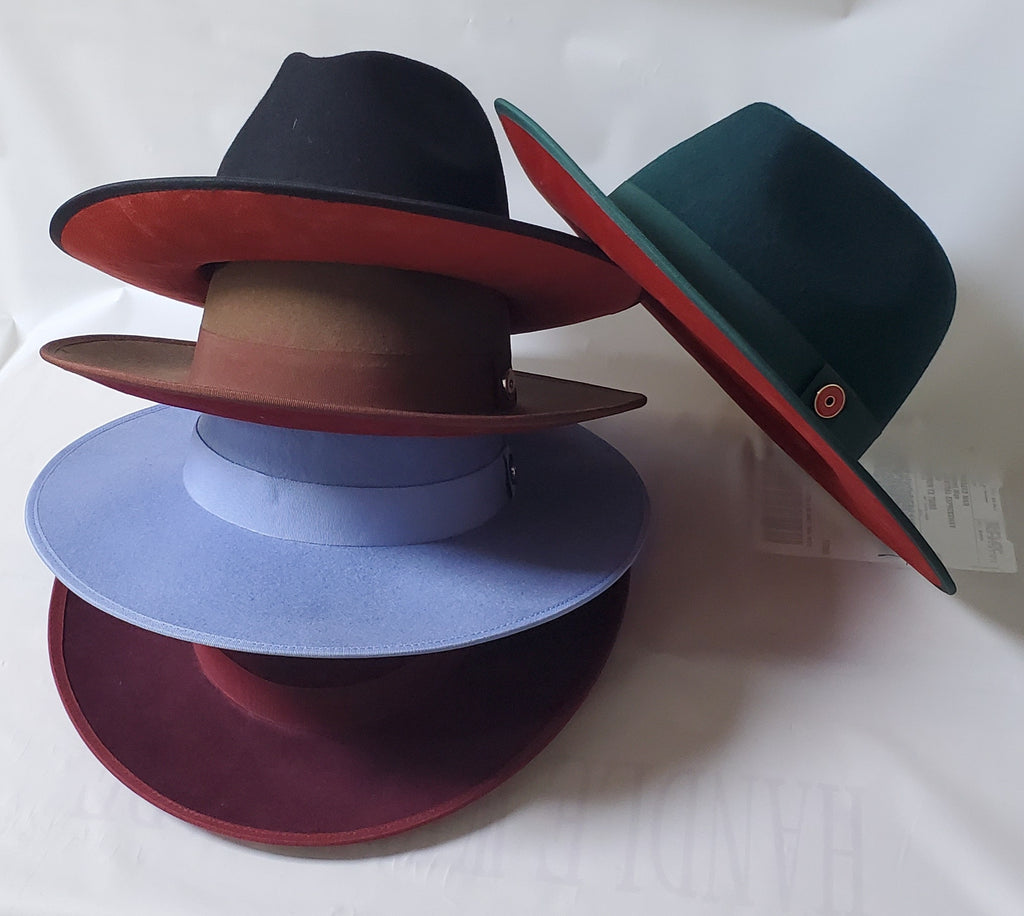 Fedora Wide Flat Brim Monarch Hat Collection