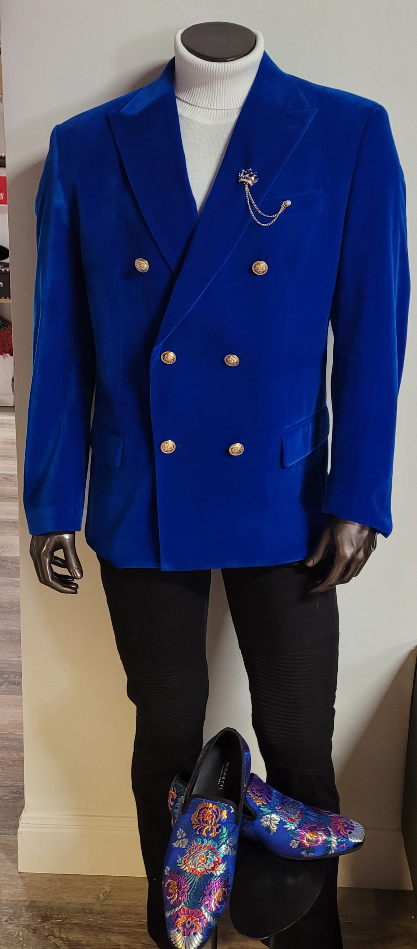 Double Breasted Velvet Jacket