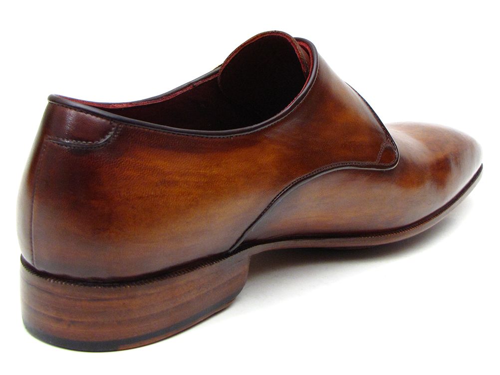 Paul Parkman Men's Single Monkstraps Brown Leather (ID#69V5E)