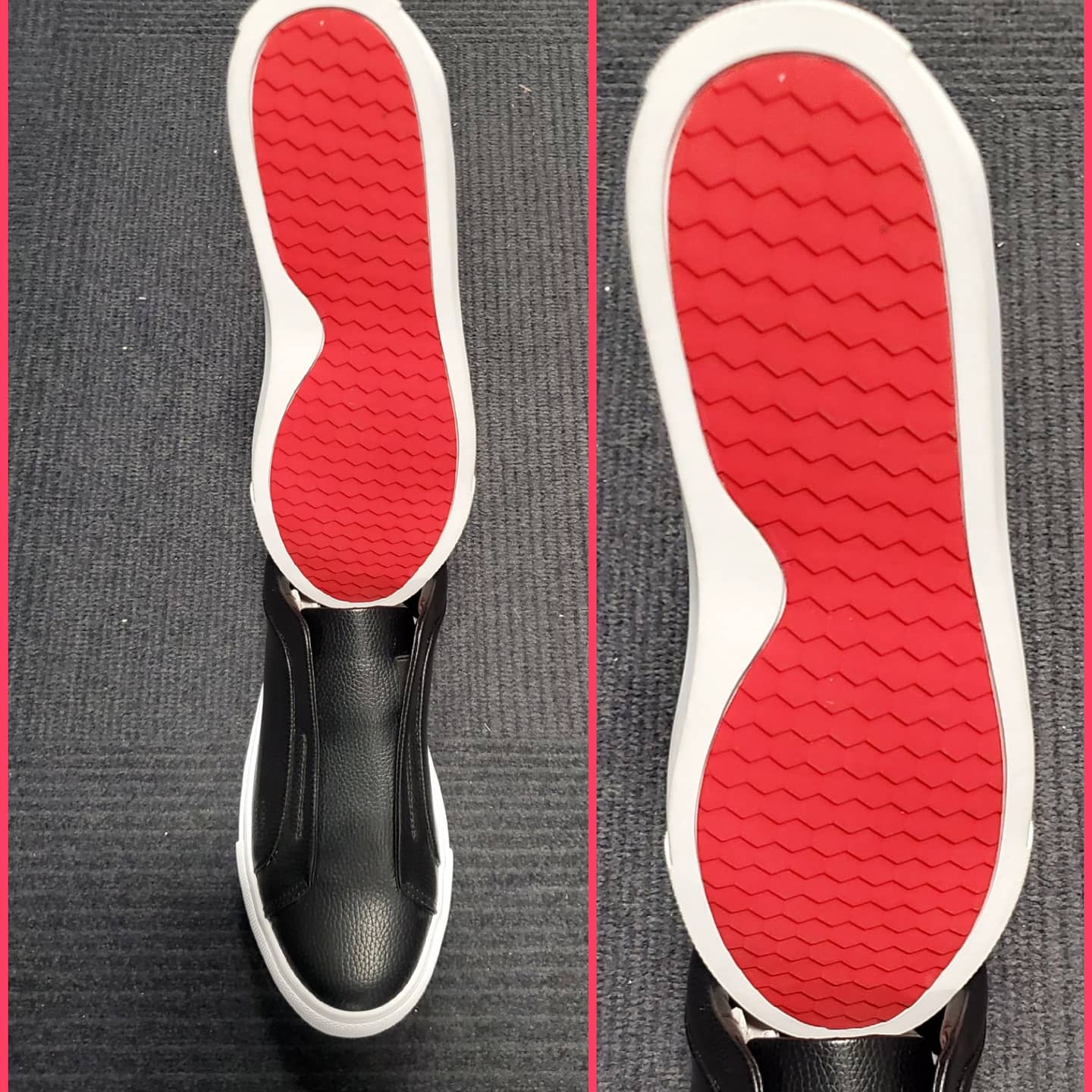 White Canvas Redbottom Shoes