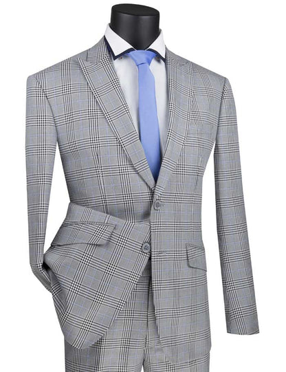 Slim Fit Check Suit