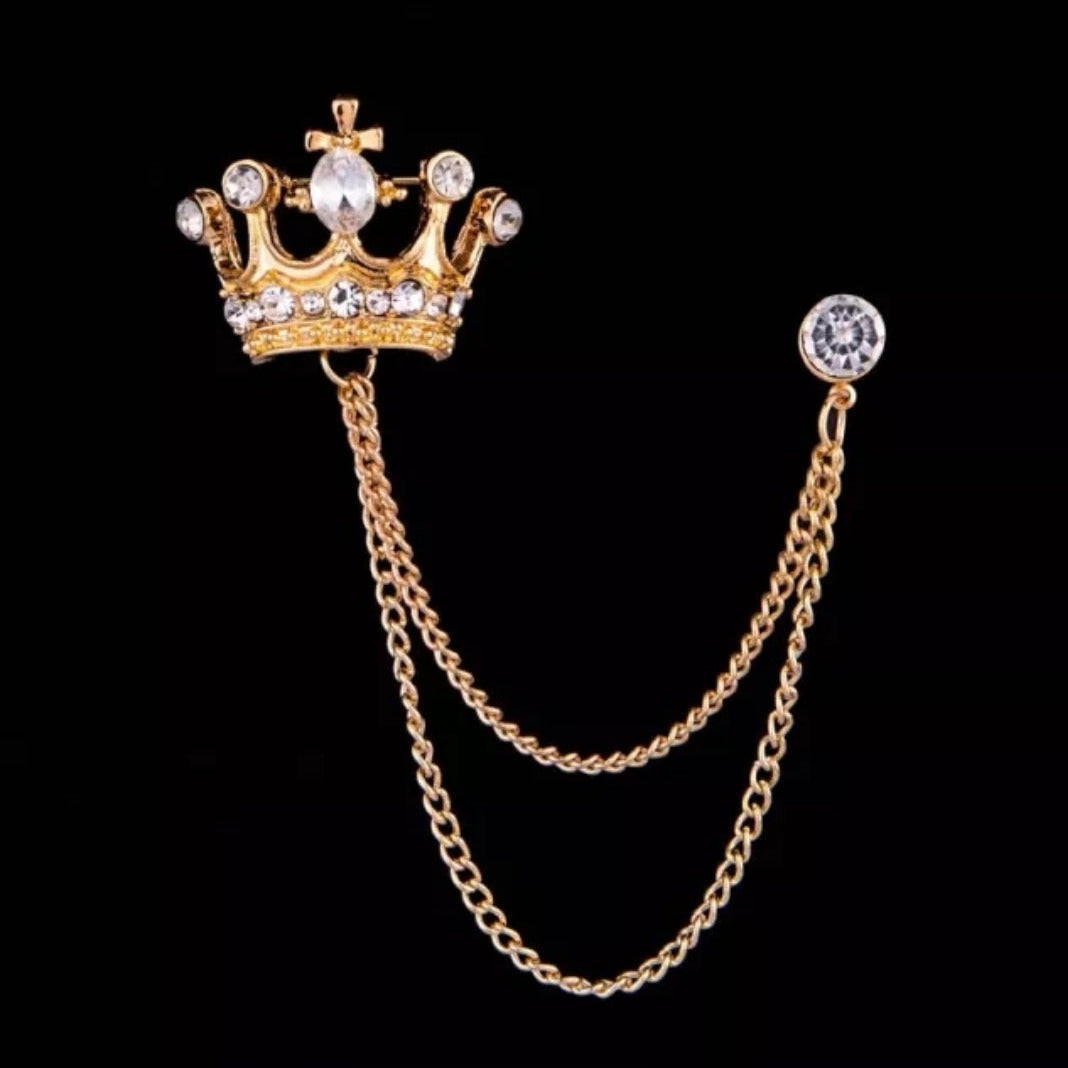 Lapel Crown Brouch